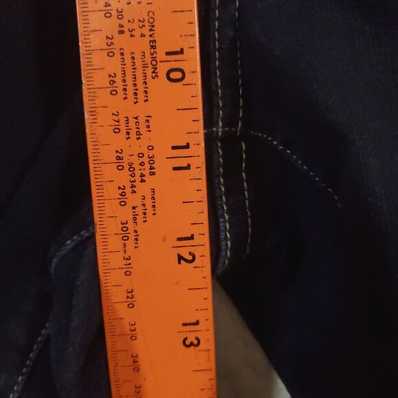 Chico's Platinum Trouser Women Sz 2 (US 12) Wide Leg Indigo Blue Denim Jeans - Picture 13 of 16